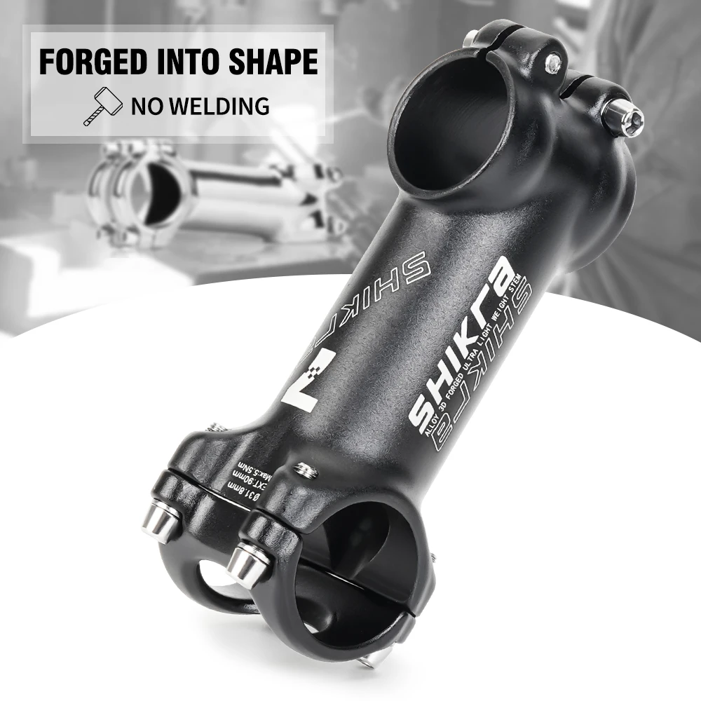 SHIKRA 2211B Ultralight Aluminum Bike Handlebar Stem 7 Degree Mtb Stem 35mm~110mm Power Mtb 31.8mm Mountain Bike Stem