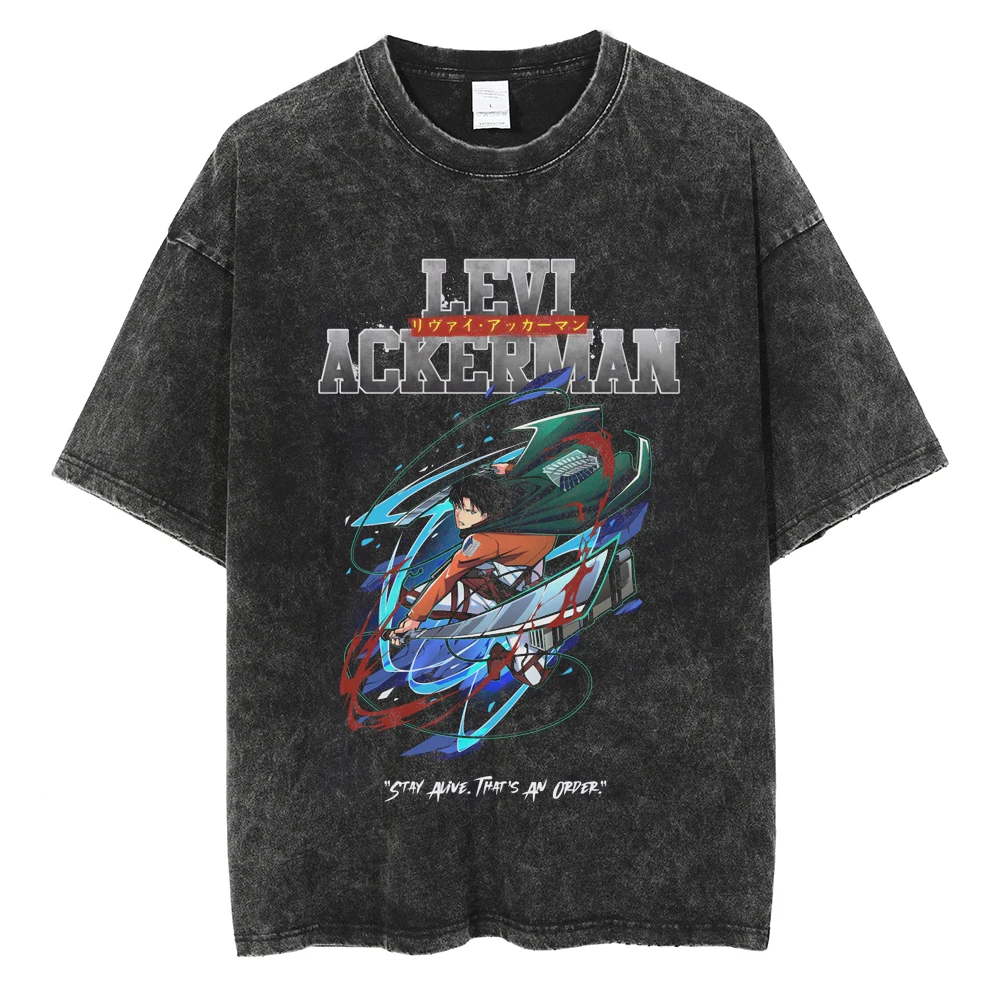 

Harajuku Fashion Black T-Shirt Summer Anime Graphic Print T Shirt Cotton Casual Tshirt Men Short Sleeve Tops Tees