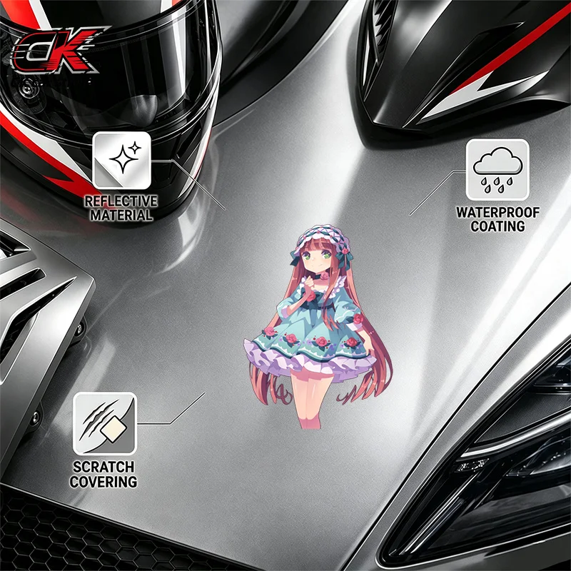 Creativity Anime Car Sticker for Car Pickup Motorcycle Laptop Auto Body Decoration
