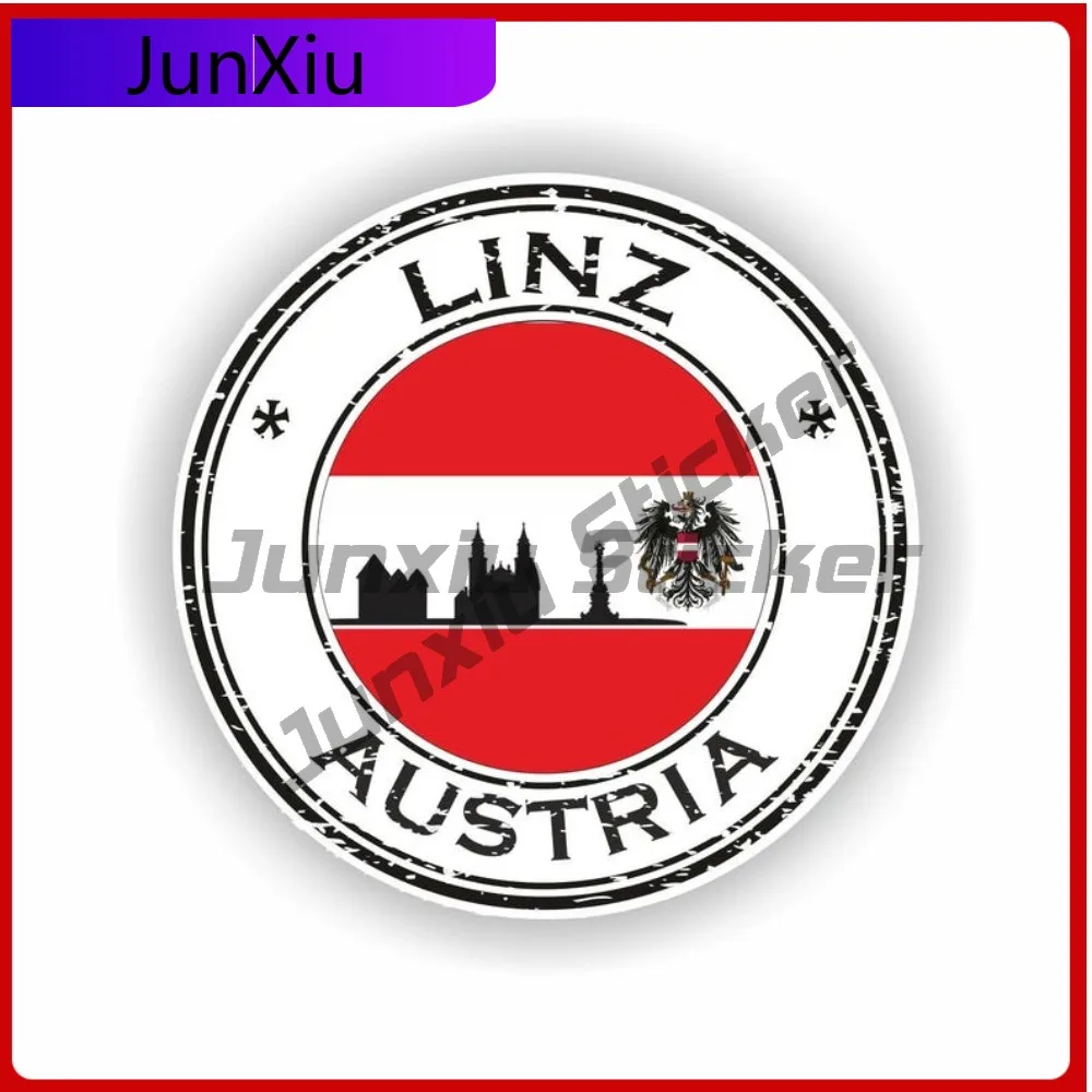 

Linz Austria Seal Sticker Round Creative Bumper SUV Scratch Cover Car Modification Vinyl Decal For Car Truck SUV Window Bumper