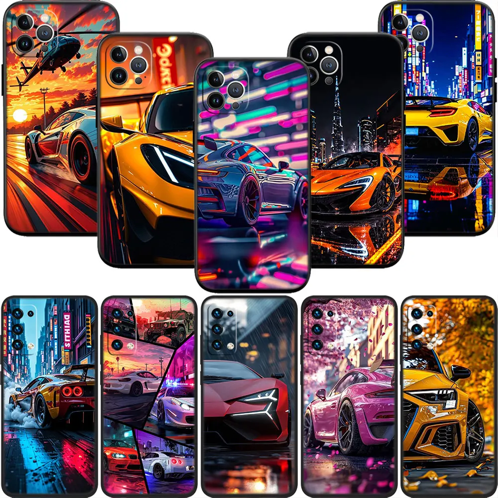 MN49 Supercar Car Phone Case for Samsung Galaxy M06 M15 M16 M35 M55 M56 A36 A42 A50 A50S A51 A52 A32 A33 A05 A05S A06 A16 A20