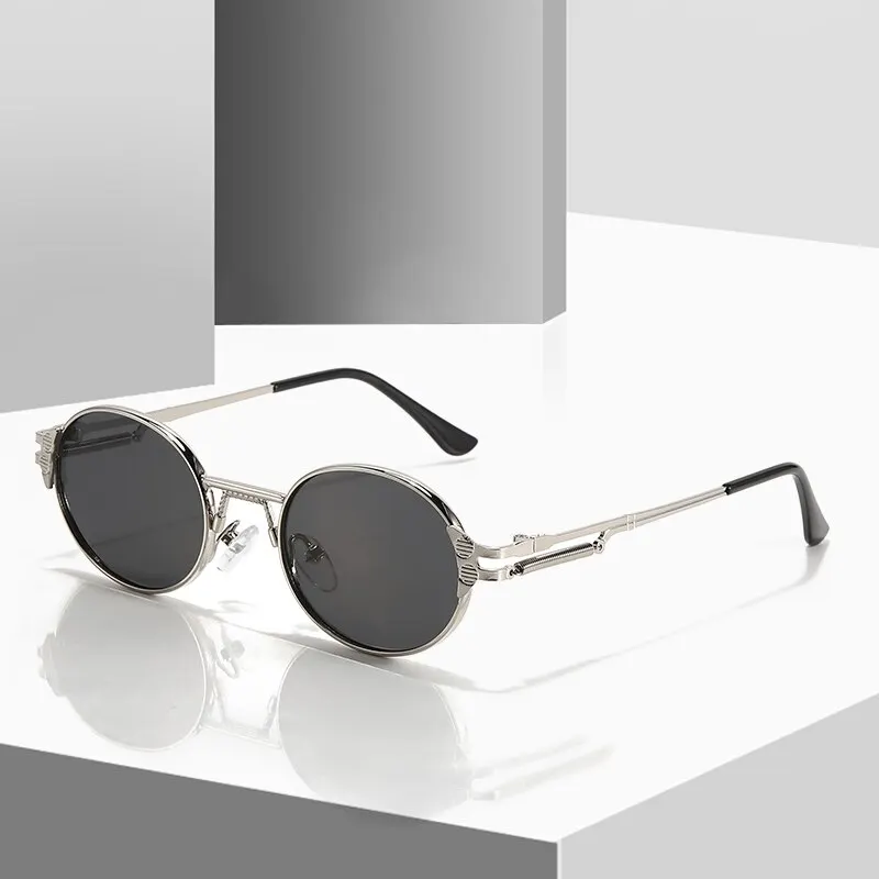 2023 New Round Frame Retro Personalized Metal Sunglasses Sunglasses For Men And Women