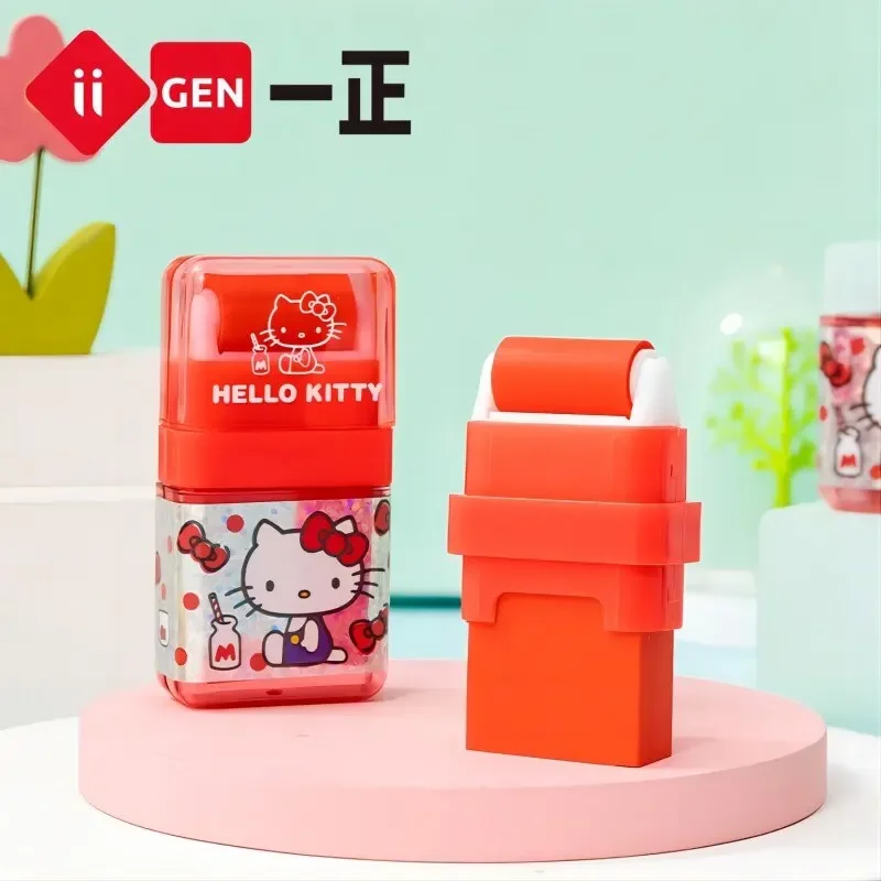 Роликовый ластик Sanrio Hellokitty, корректирующий ластик для мелодии с крышкой, школьные канцелярские принадлежности, корректирующая резина для студентов, разные цвета