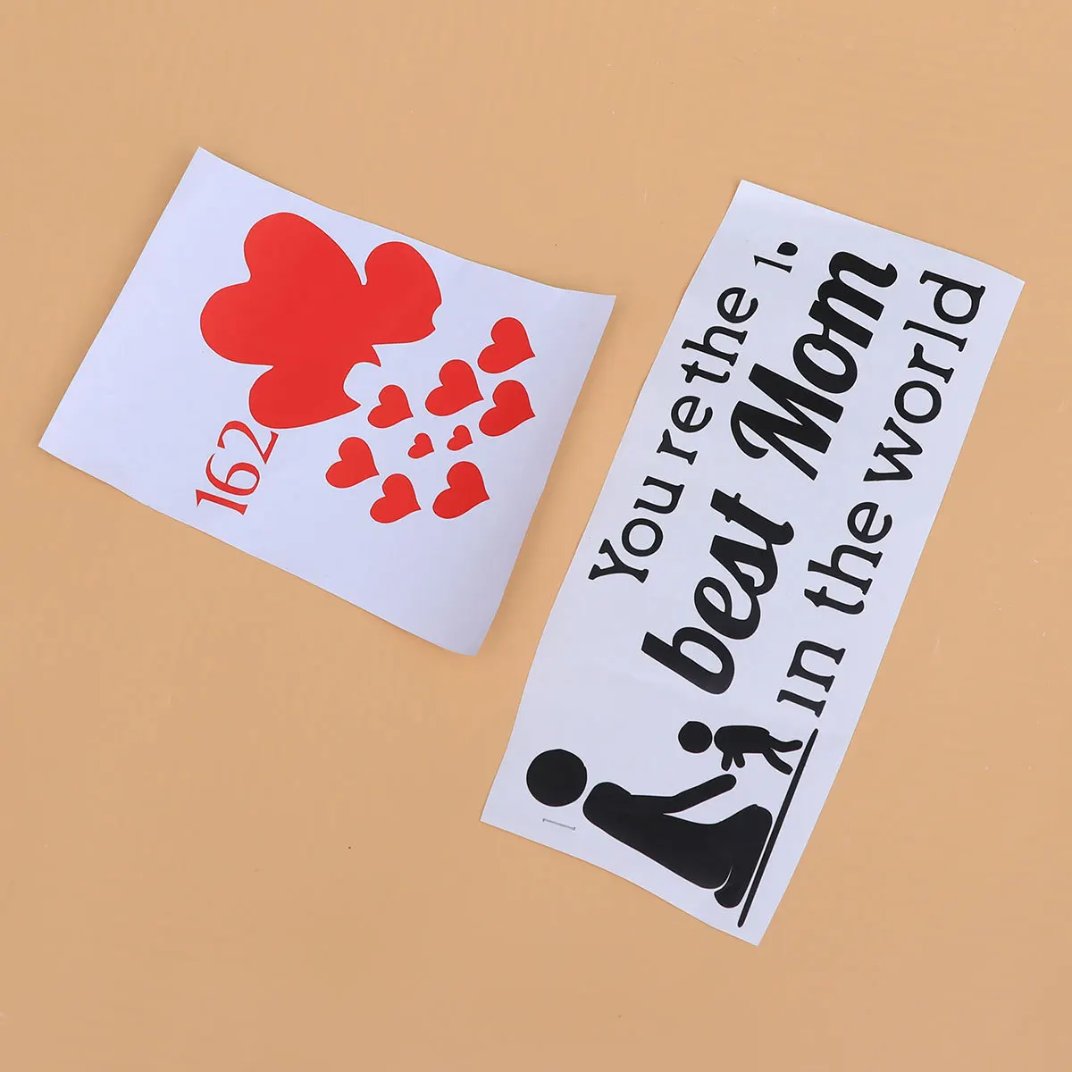 

Waterproof PVC Mother's Day Balloon Stickers Heart Pattern Self-Adhesive Reusable Decorations for Party Home Mall