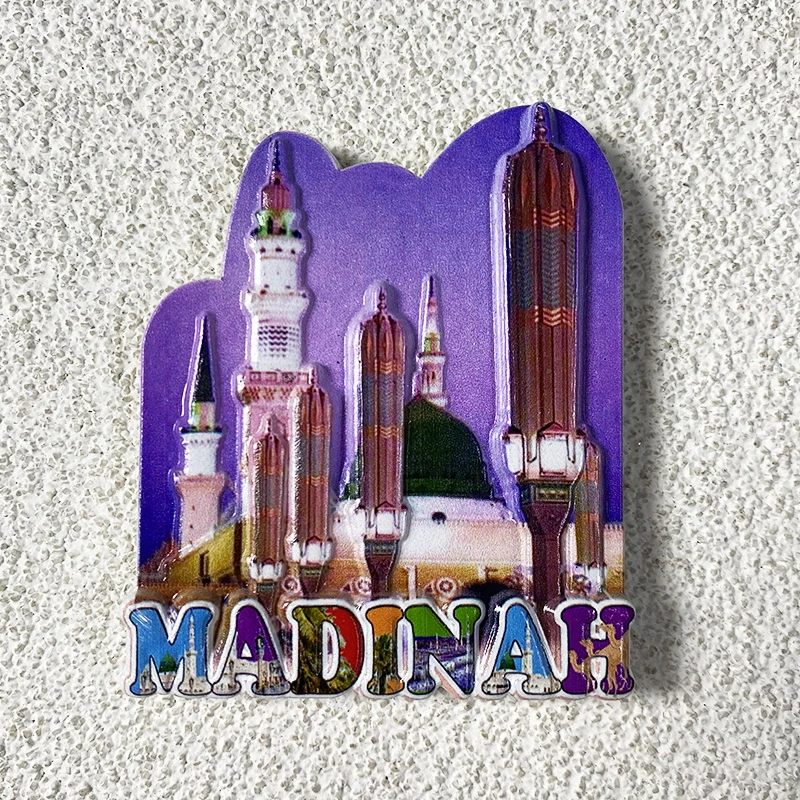 

Medina World Tourist Souvenirs, 3D Humanistic Kitchen Home Decorations, Tourist Gift Refrigerator Stickers