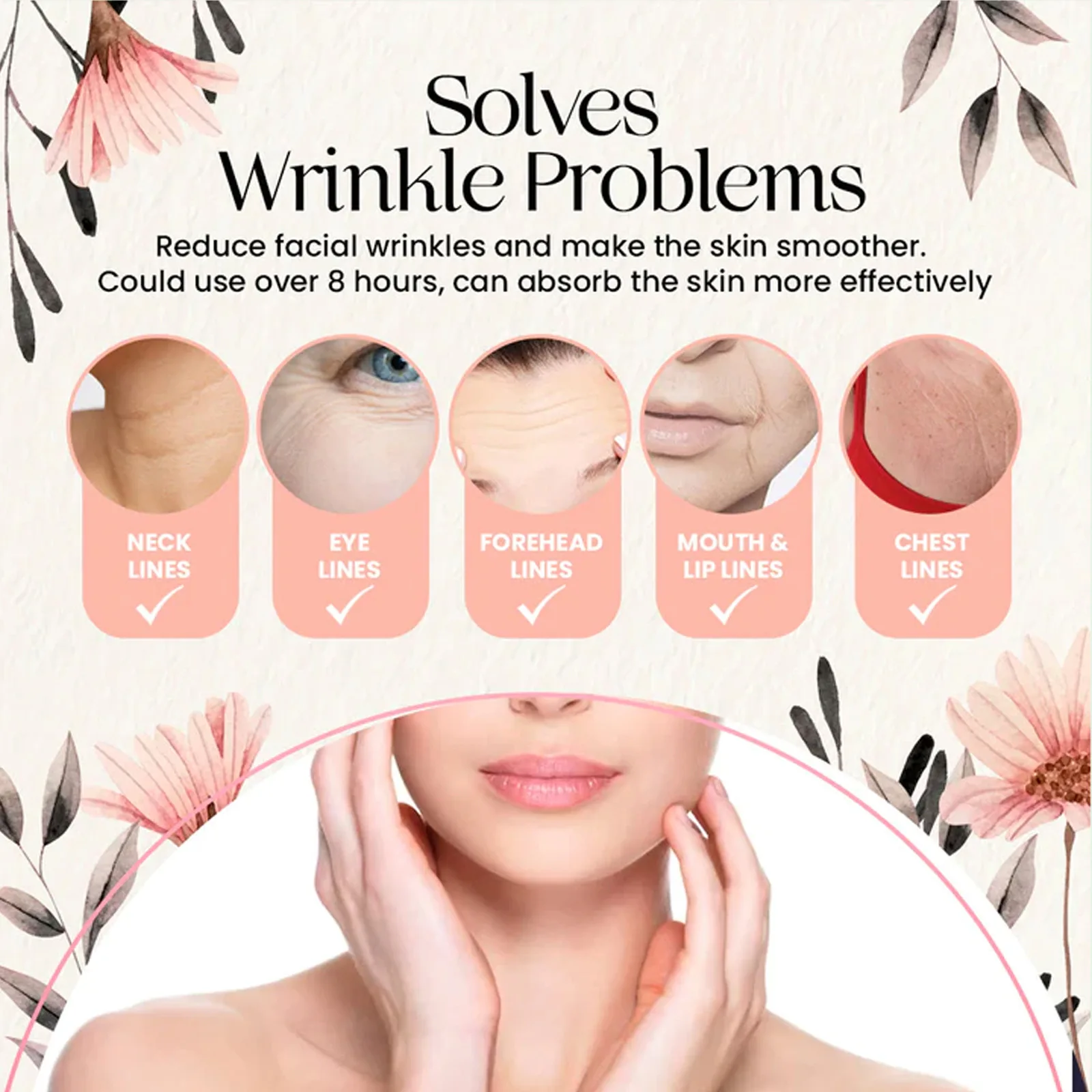 Collagen Balm Stick Anti Ag-Ing Removal Fine Lines Repair Redness Acne Primer Makeup Moisturizing Lifting Firm Face Cream Stick - Image 5