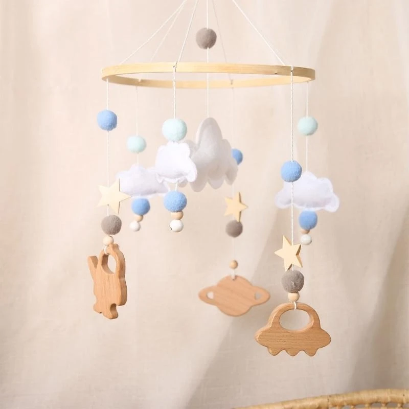 Cũi Động Lục Lạc Xe Đẩy Chuông Gió Đồ Chơi Cho Bé Sơ Sinh Du Lịch Nhẫn Đồ Chơi Xe Đẩy Phòng Trẻ Trang Trí 15UB