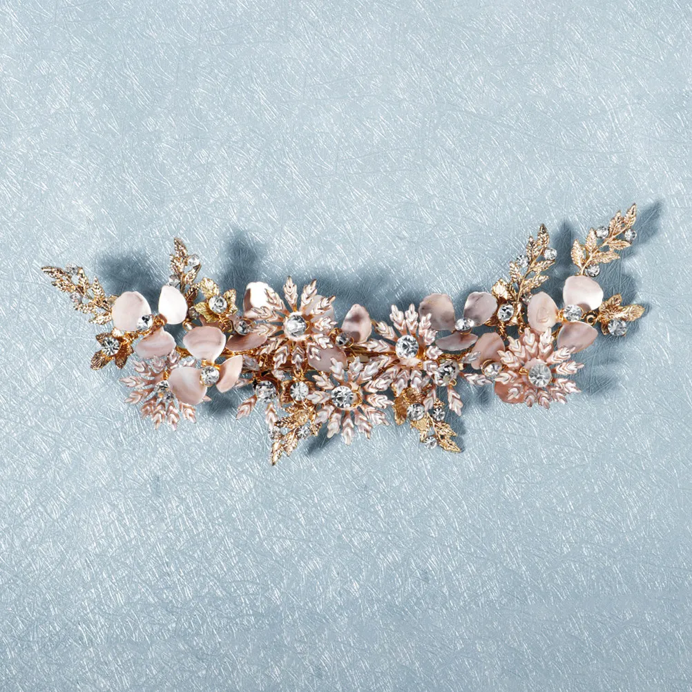 Flowers Hair Rhinestone Headdress Elegant Wedding Bridesmaid Accessory Reusable Side Hair Accessories Pin for Party Gifts