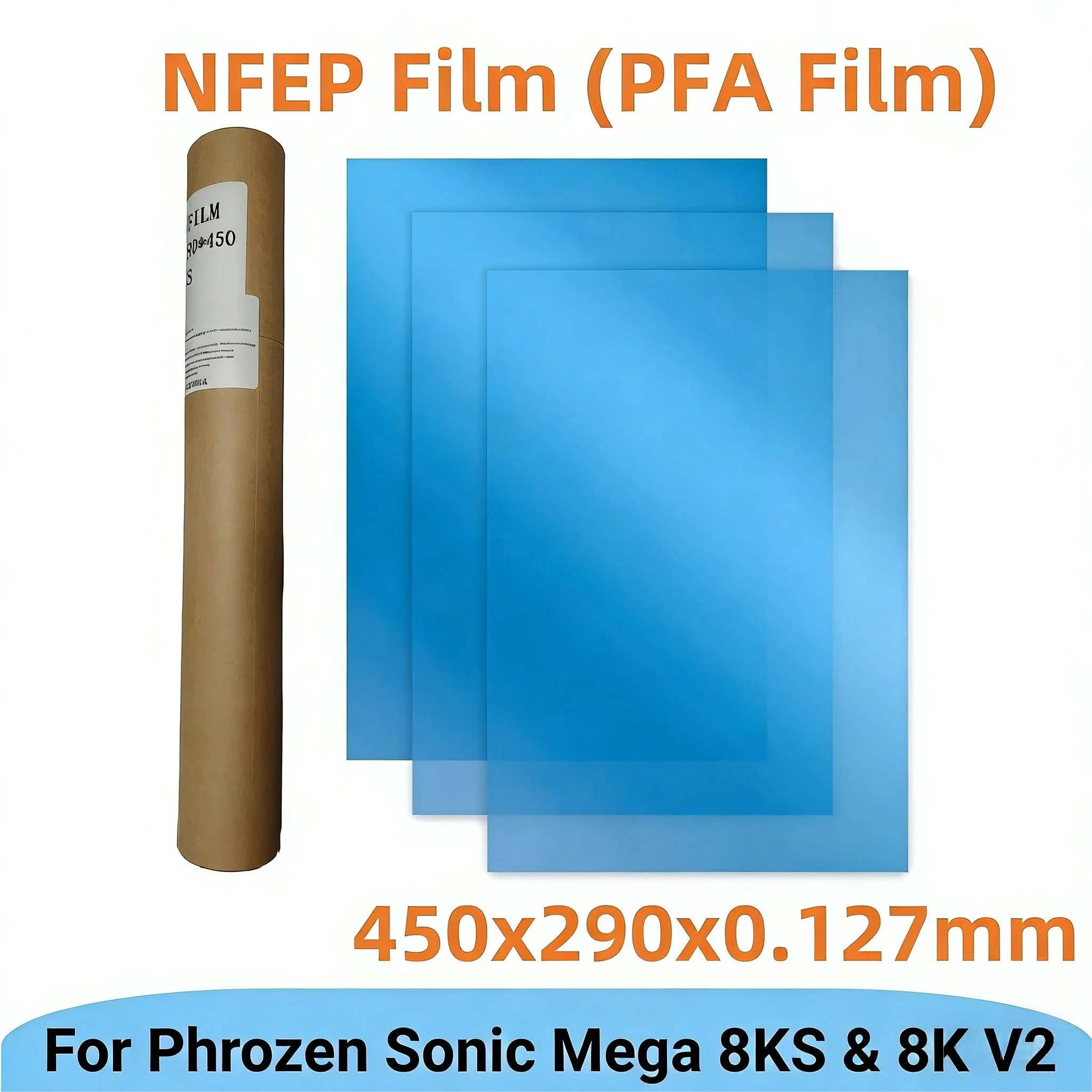 3Pcs NFEP Film 15 inch 450x290x0.127mm PFA Film For Phrozen Sonic Mega 8KS 8K V2 HALOT Mega Saturn 3 Ultra 3D Printer Parts