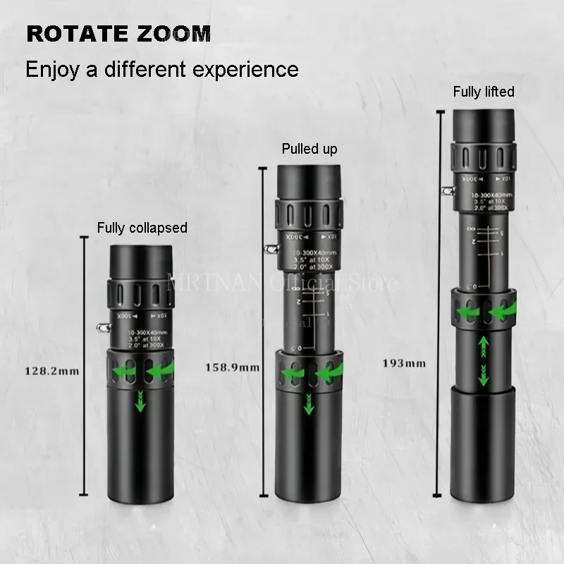 Monocular de largo alcance para caza y acampada con prismas BAK4