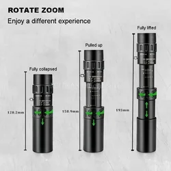 Monocular de largo alcance para caza y acampada con prismas BAK4