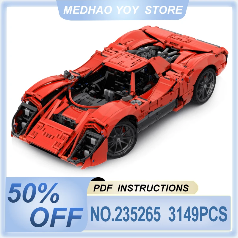 ชุดประกอบโมเดลรถสปอร์ตเท่ๆ รุ่น MOC-235265 ของเล่นตัวต่อแบบประกอบเอง 42172 ของขวัญคริสต์มาสสำหรับเด็ก