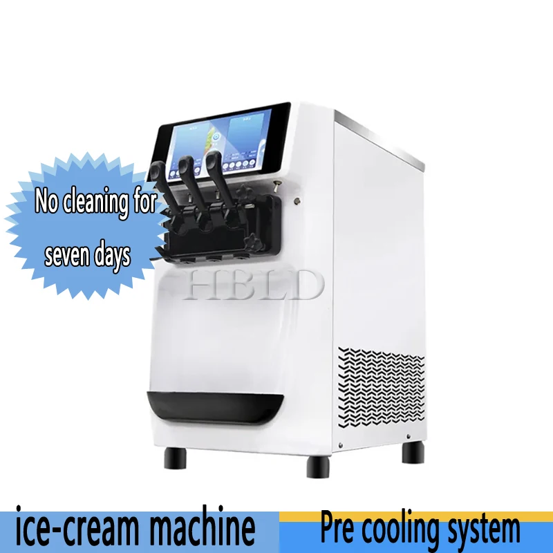 Three Flavors Of Soft Ice Cream Machine With Built-In Double Expansion Pump, Professional Electric Frozen Yogurt Machine In The