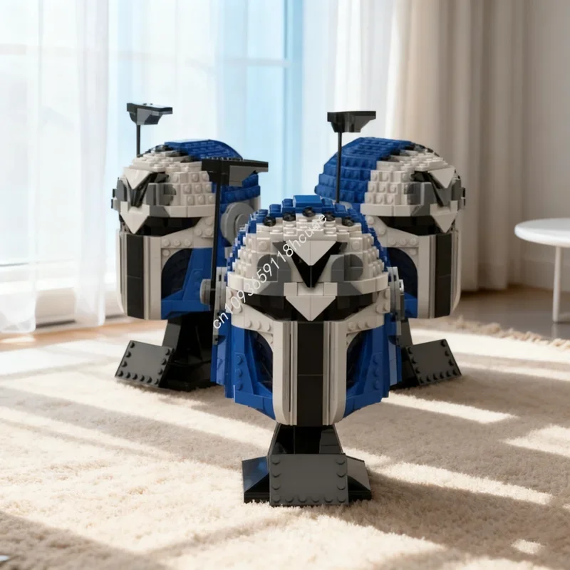 693-teiliger MOC Helm Bo Katan Kryze Star Battle Modellbausatz Architektur-Festivals Geschenke Zusammenbaubares Spielzeug Kreative Idee Bausteine