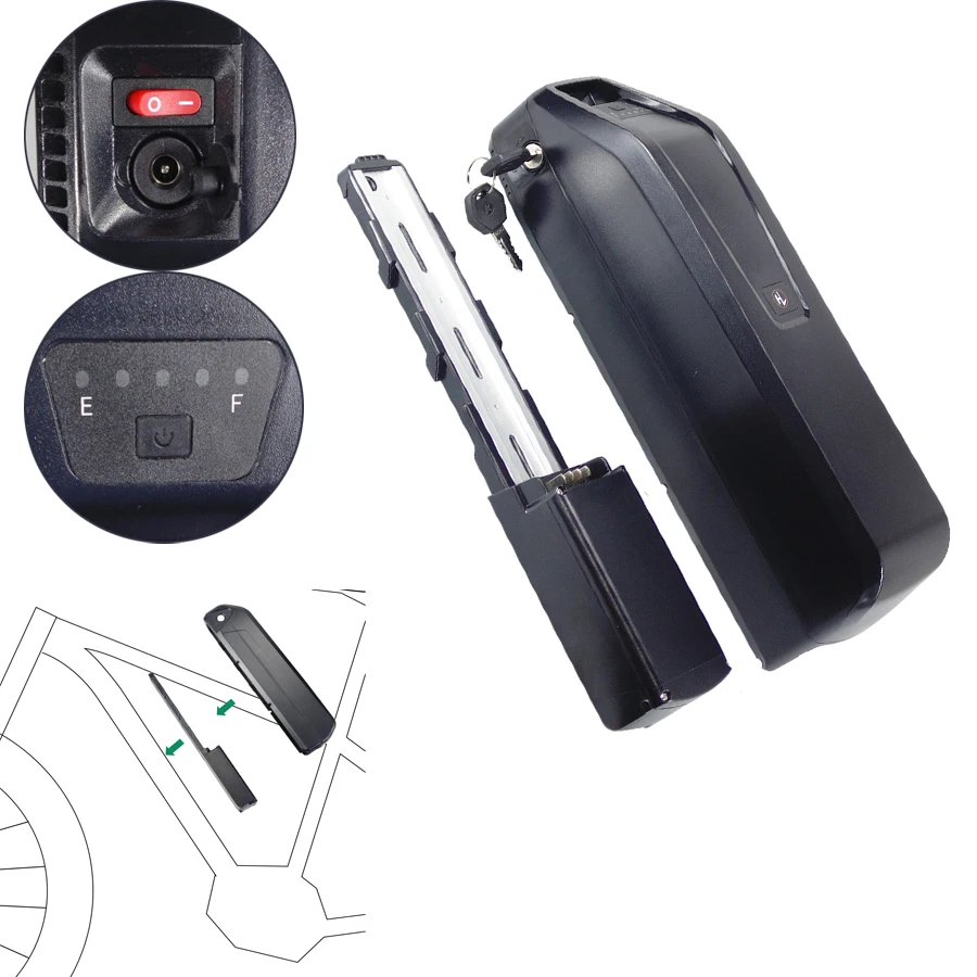 E-Bike Li-Ionen-Akku 36V 12Ah 13Ah 15Ah Lithium-Batterie 48V 15Ah 20Ah für Hitway Colorway BK27 Duotts C29 S26 Elektrofahrrad