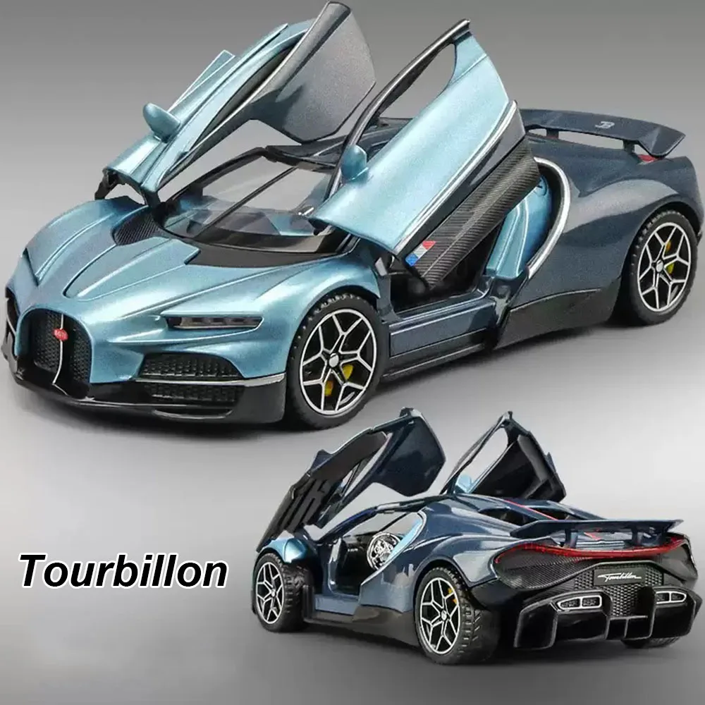 

1:32 модель из сплава с турбийоном DIVO, литая под давлением автомобильная звуковая лампа, откатные двери, открытые миниатюрные автомобили для детей, подарок на день рождения