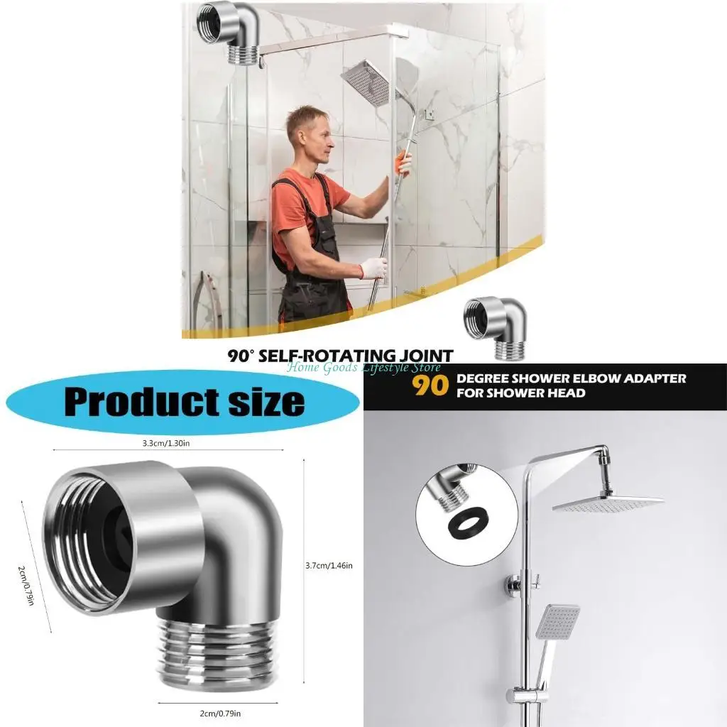 

E74E Handheld Adapter Adapter Deap Head Adapter Adapter 90 -градусной разъем для насадки для душа для ручного душа
