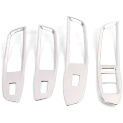 For MG ZS 2017-2021 Car Window Button Switch Cover Glass Lifting Trim Frame Stainless Steel Decoration Accessories