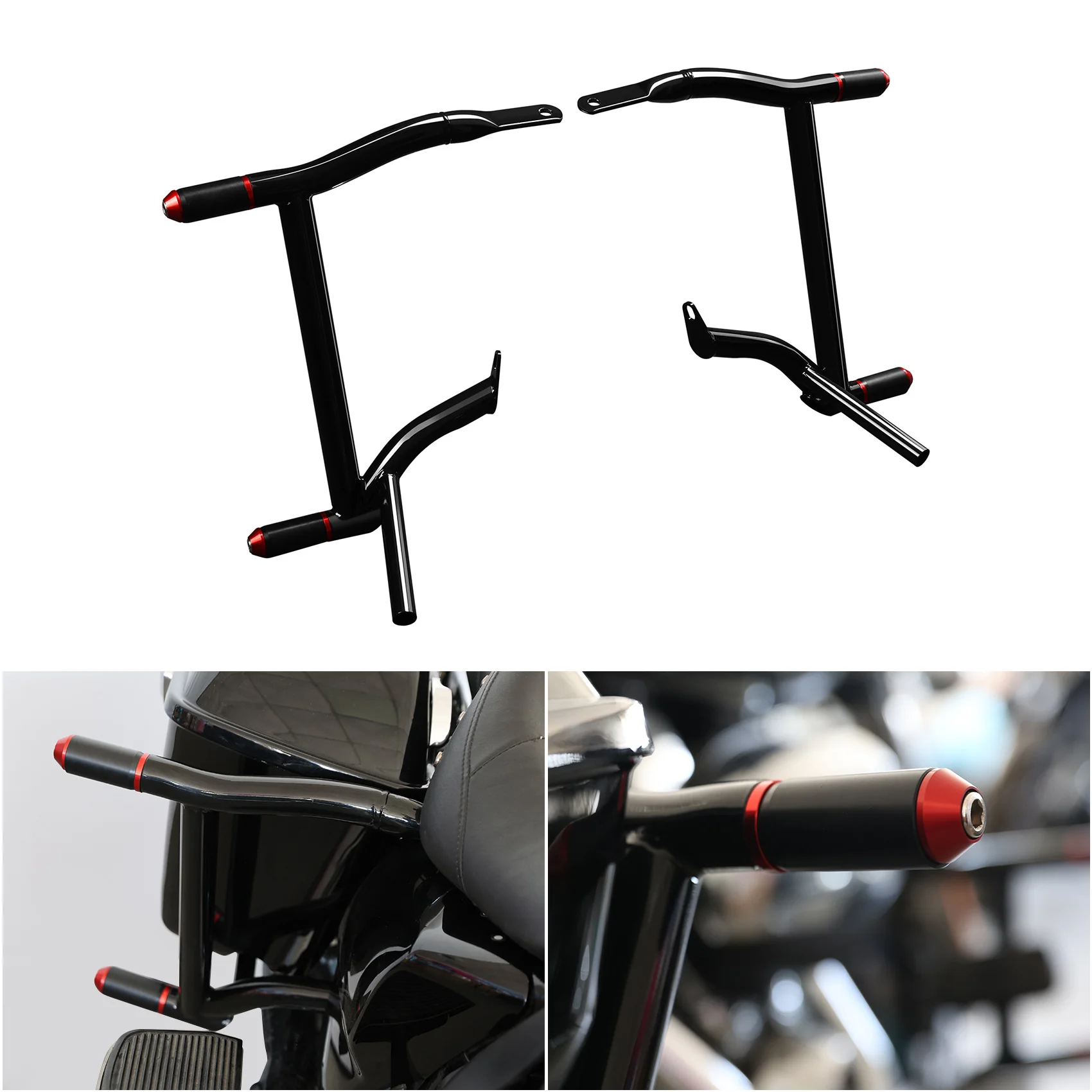 

Rear Saddlebag Support Guards Rails Fit For Harley Touring Road King Glide 2009-2024
