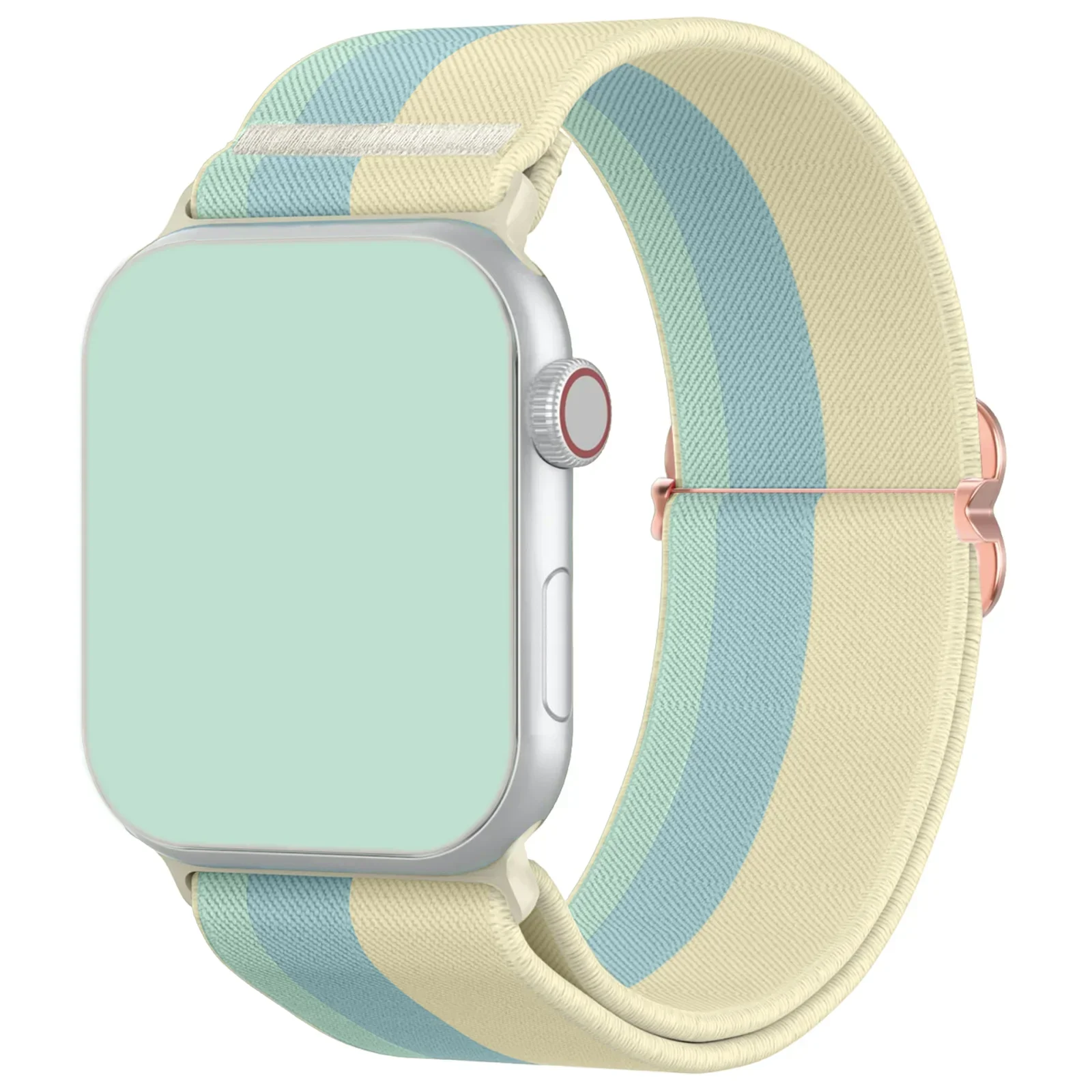 Stretch Nylon Loop Gradient Color Band, Compatible with Apple Watch 38mm 40mm 41mm 42mm 44mm 49mm Adjustable Soft Elastic Band