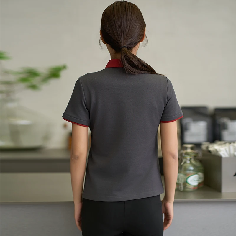 Hot Pot Work Clothes Waiter Catering Workwear Restaurant Costume Canteen Staff Garments Hotel Coat Short Sleeve Uniform