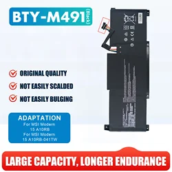BTY-M491 11.4V 52.4Wh Laptop Battery for MSI Modern 15 A10M A11M Stealth 15M A11M Summit B15