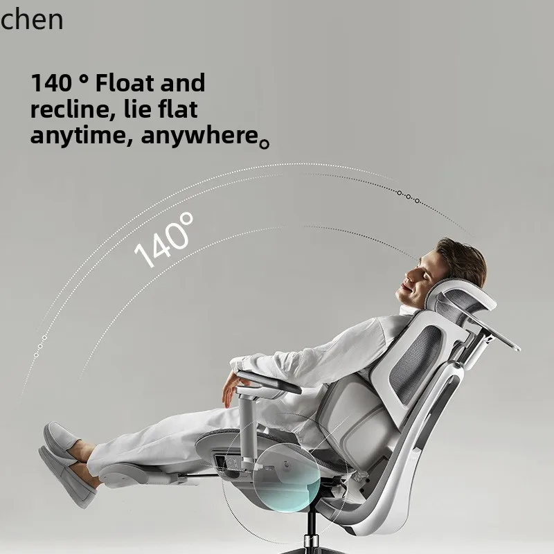 

PYH Black and White Tone Intelligent Ergonomic Chair Electric Computer Chair Sedentary Gaming Office Chair