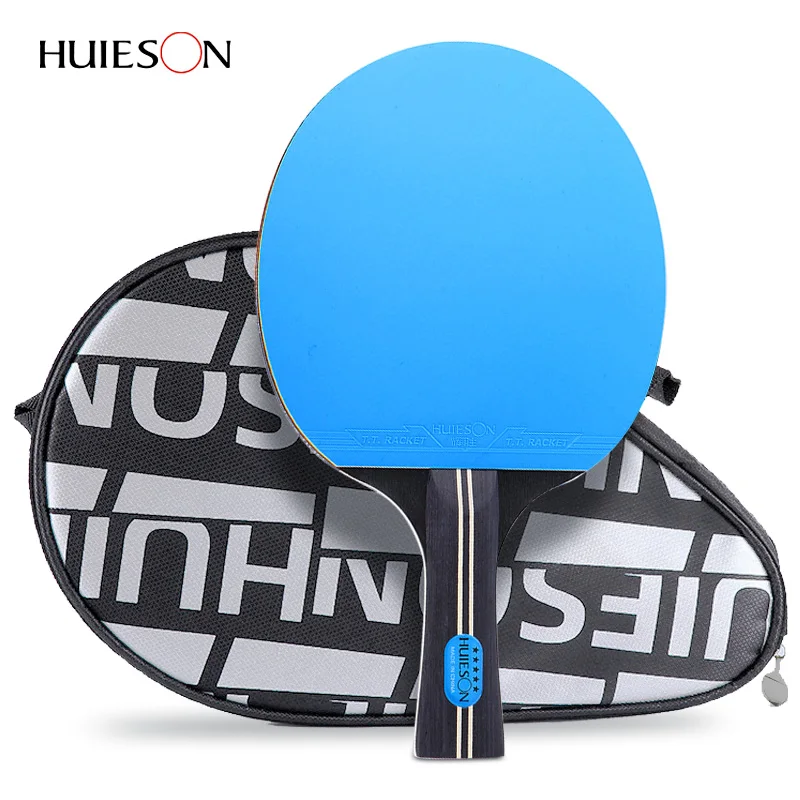 

HUIESON Colorful Table Tennis Racket High Elasticity Ping Pong Racket Paddle Bat Single Original Pack Flared Shakehand Grip
