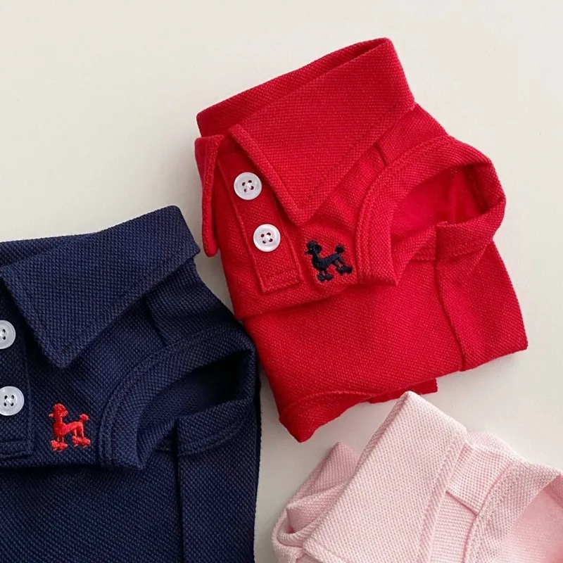 

Embroidered Dog Clothes Summer Pet Couple's Vest Small Dog Sleeveless Pullover Maltese Solid Color Clothes