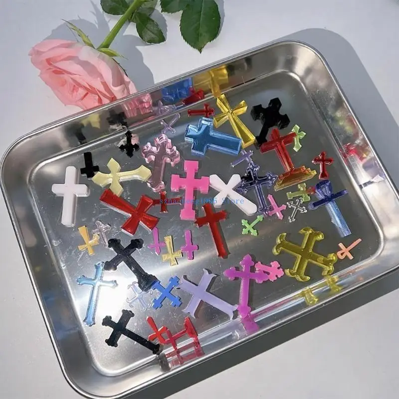 

85LF Crucifix Mold Shaker Resin Mold Filler Silicone Shaker Filling Mold for DIY Jewelry Making,Pendant,Keychain