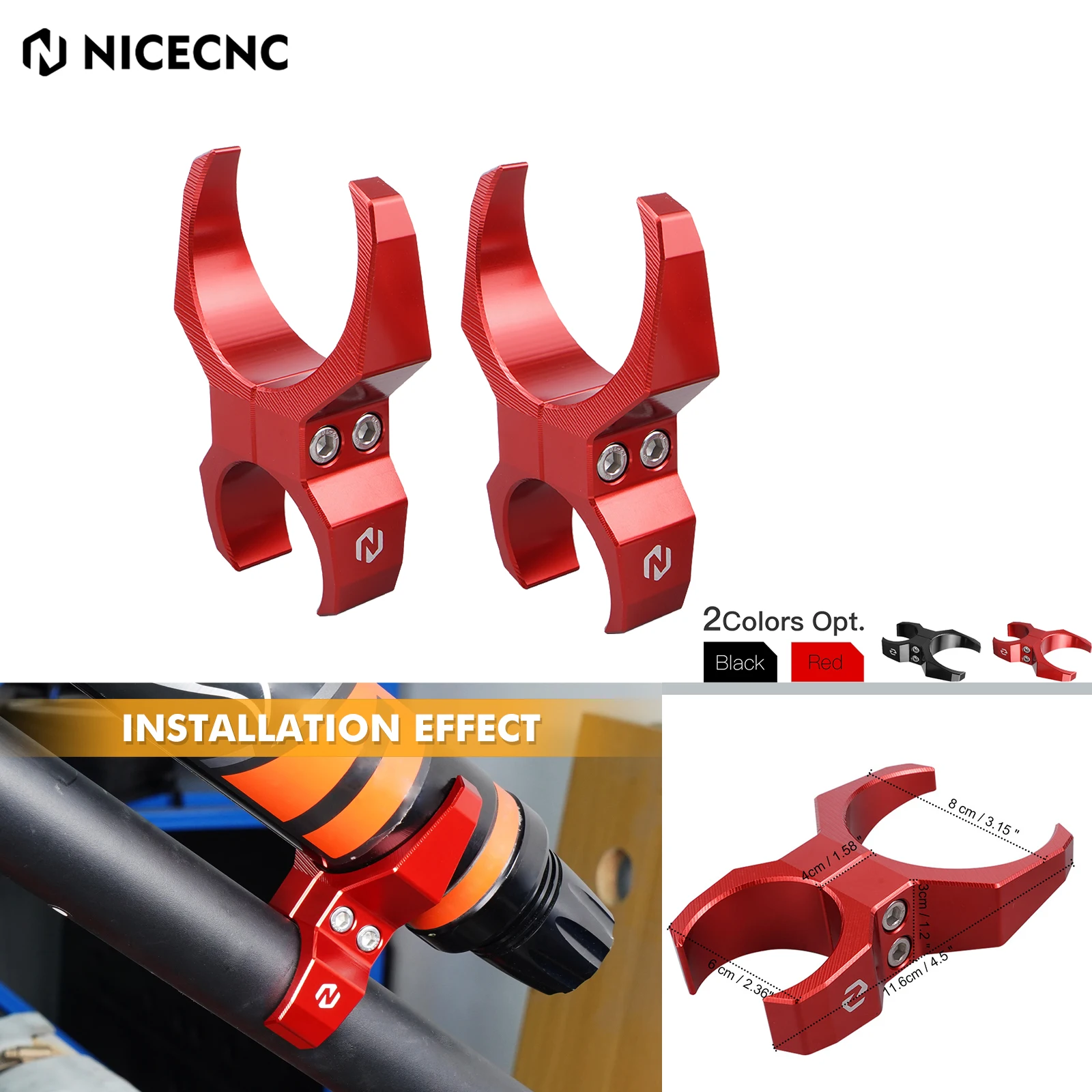 

NICECNC UTV X3 Rear Shock Reservoir Clamp Mounting Kit For Can-Am Maverick X3 R RR Max 4x4 Turbo XRS Accessories