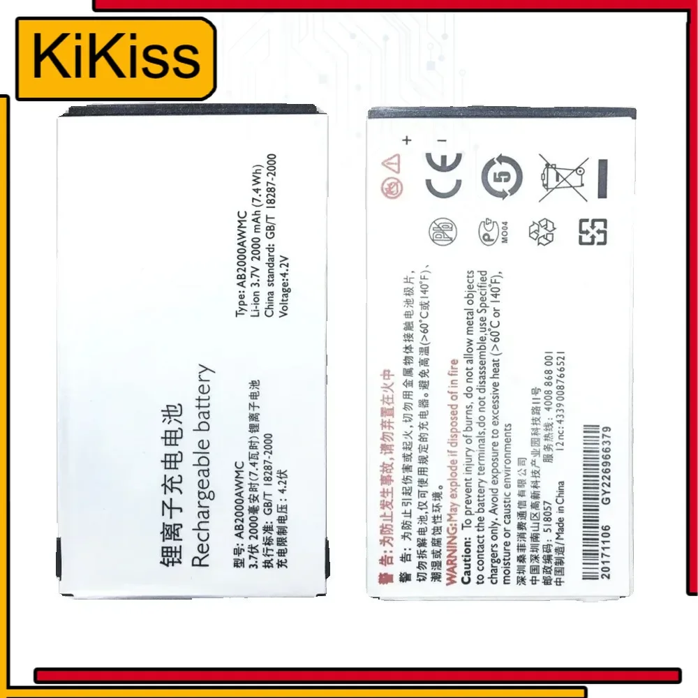 

Battery For PHILIPS Xenium X501 X513 X523 X130 X623 X3560 CTX130 CTX523 CTX513 Mobile Phone AB2000AWMC AB2000FWML 2000Mah