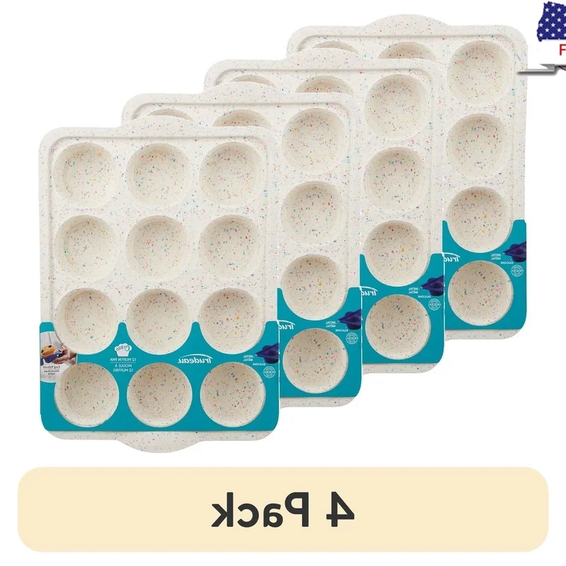 

Silicone Muffin Pan 12 Count Nonstick Confetti Kitchen Baking Tool Dishwasher Safe Oven Safe Freezer Safe