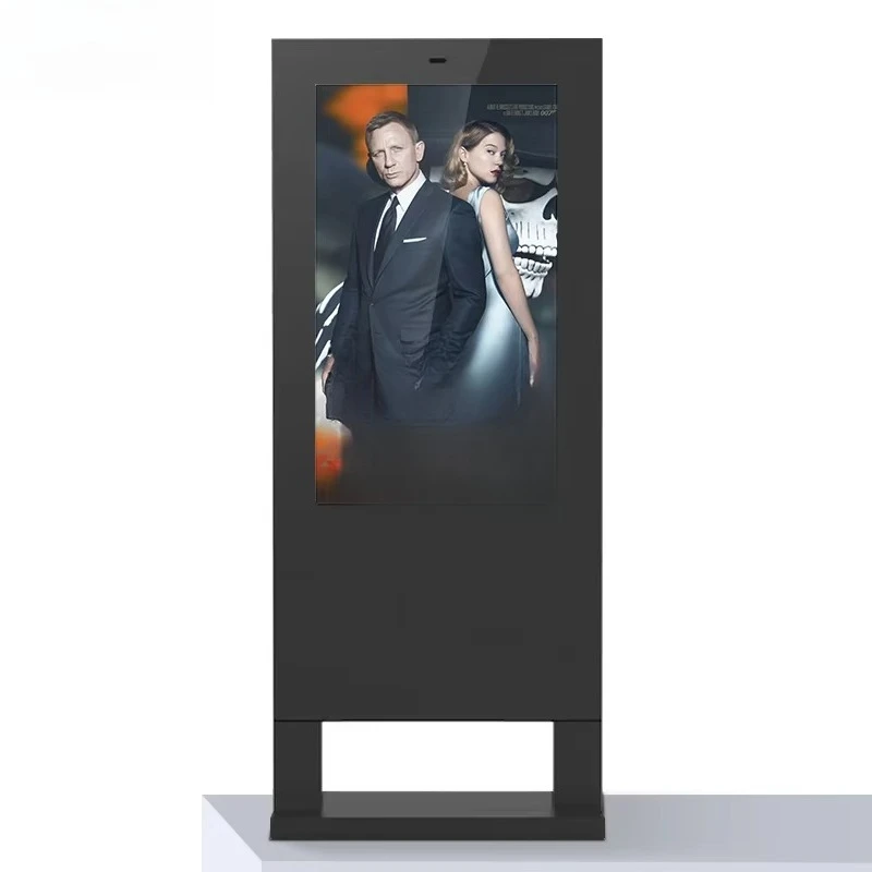Floor Standing Outdoor Lcd Advertising Equipment Display Digital Signage Interactive Outdoor Media Player Totem 55