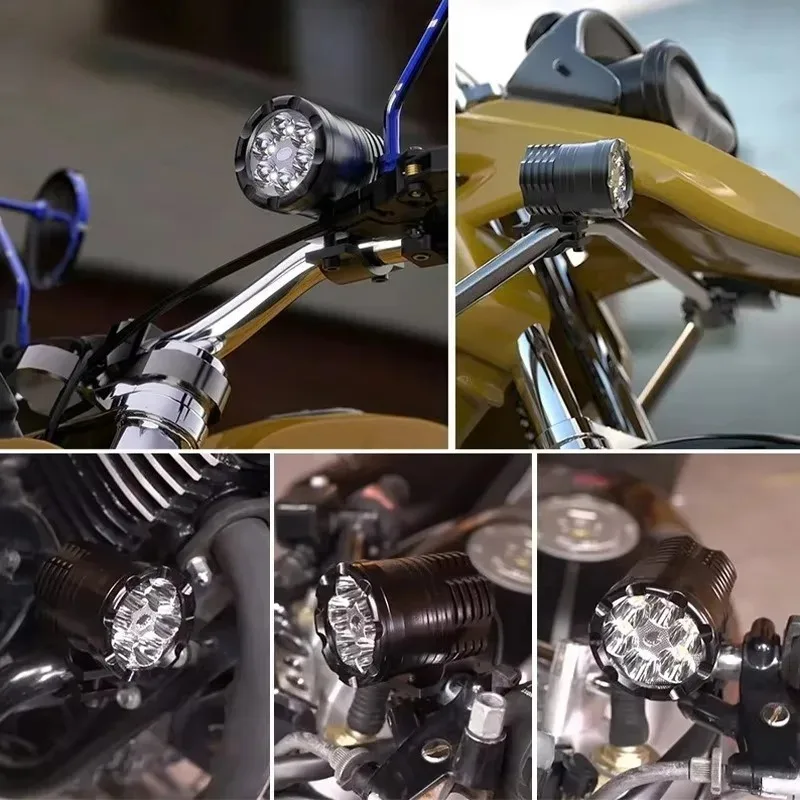 

Uiz мотоциклетные светодиодные фары 60 Вт вспомогательный прожектор 12 В/24 В универсальные мото фары дополнительная автомобильная лампаRea