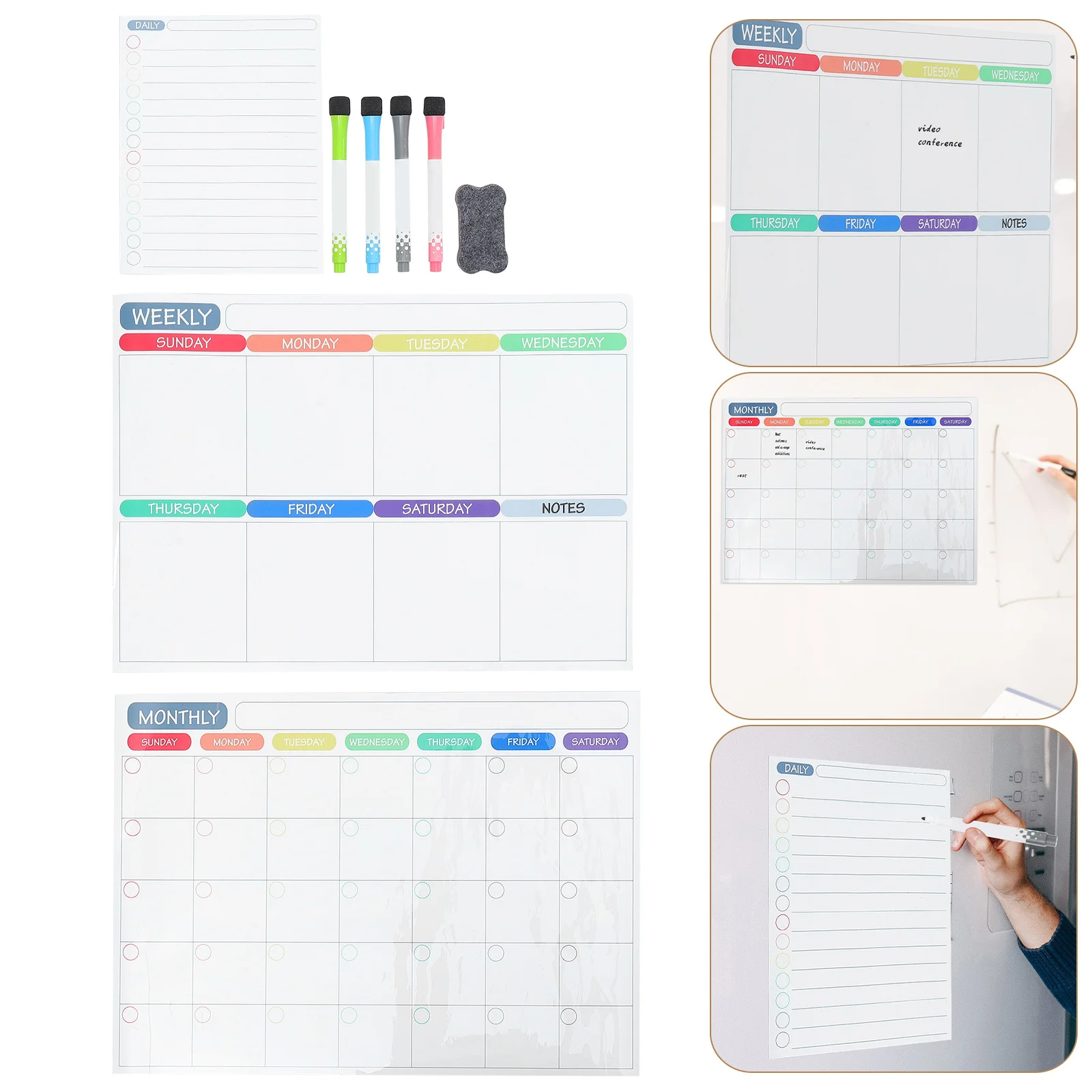 

Kitchen Weekly Planner Sticker Refrigerator The Pet White Board for