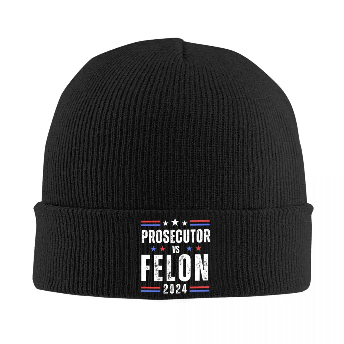 Prosecutor Vs Felon 2024 America Bonnet Hats Beanie Hats Pattern Knitting Hat Spring Female Male Outdoor Sport Head Wrap Cap