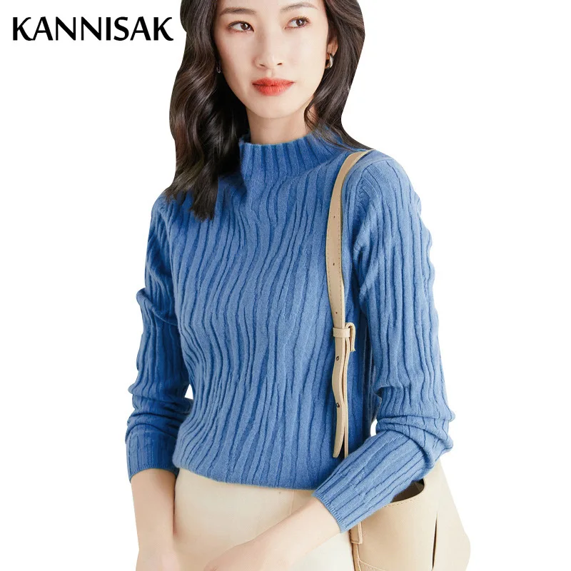 Women Sweater 2024 Autumn Winter Turtleneck Long Sleeve Pullover Sweater Casual Vintage Basic Kniitted Top Solid Slim Pull Femme