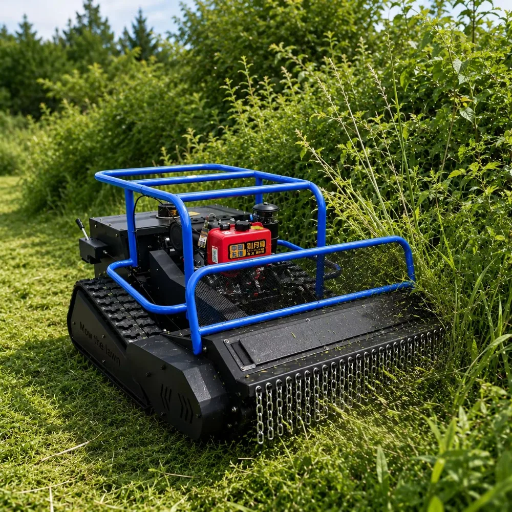 Durable Self Propelled Lawn Mower 1000mm 1200mm Cutting Width 0-6km/h Lawn Mower Robot Farm Pasture Grass Cutting
