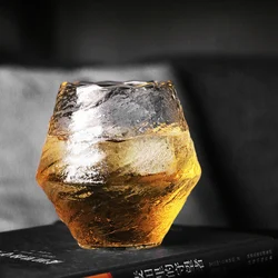 Japanese Style Wine Glass, Snowflakes Falling Whiskey Tumbler, Hammer Pattern, Whisky Cup,XO Brandy Drinking Glasses,Water Glass