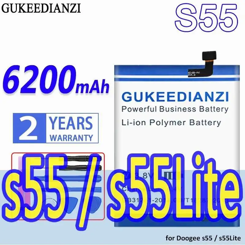 

Стабильный аккумулятор мобильного телефона 6200 мАч для Doogee S55 S55lite