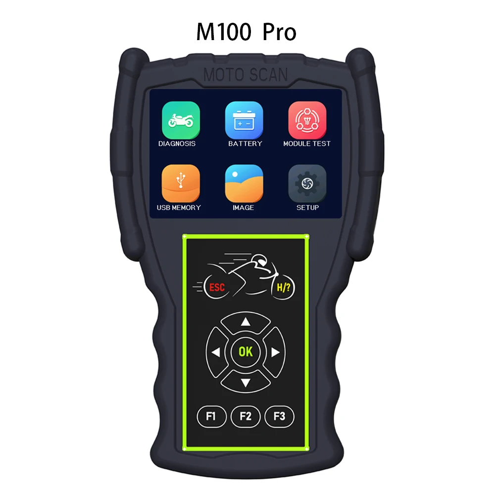 In Stock M100 Pro Motorcycle Scanner D87D88 Function Diagnostic Tool OBD Version Battery Tester Motorcycle Diagnostics