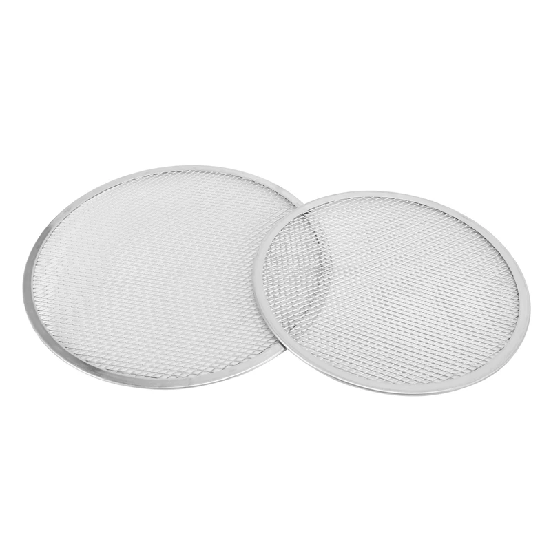 12Inch/14Inch Non-Stick Pizza Screen Pan Baking Tray Set -New Seamless Aluminum Pizza Net Bakeware Kitchen Tools