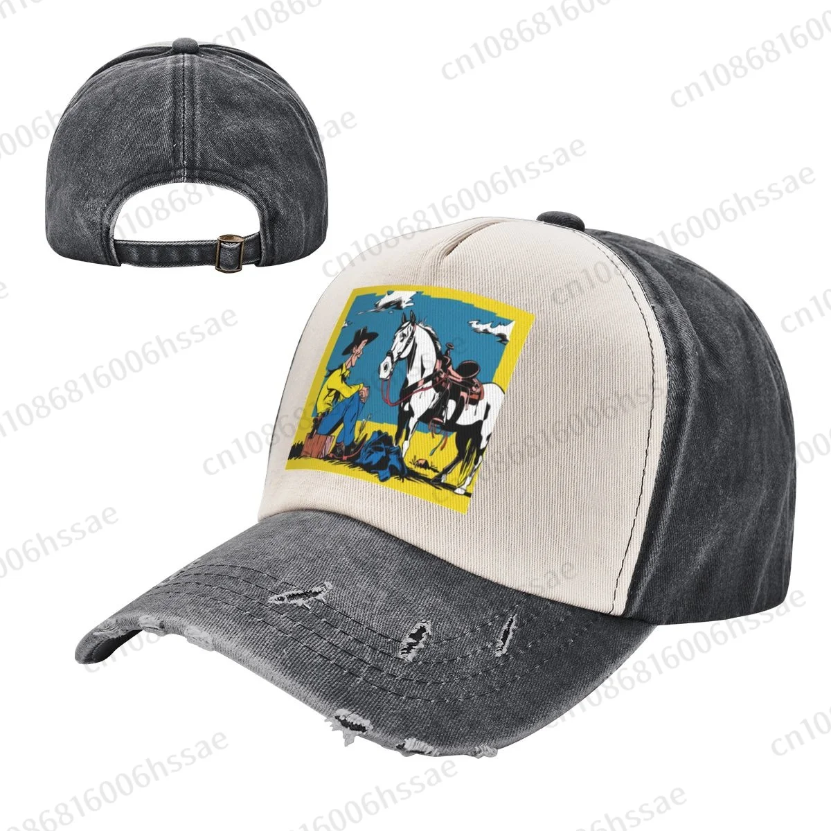 Lucky Luke Anime Cartoon Cowboy Cowboy Hat Women Men Classic Baseball Cap Sport Adjustable Golf Hats