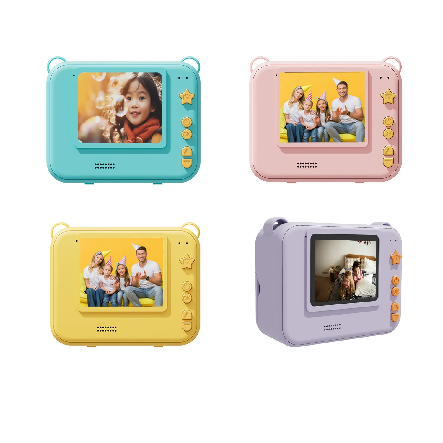 Digitale Kinder Instant Printcamera Geschikt Voor Fotografie Foto 'S Kinderen Mini Thermische Printer Vakantie Cadeau