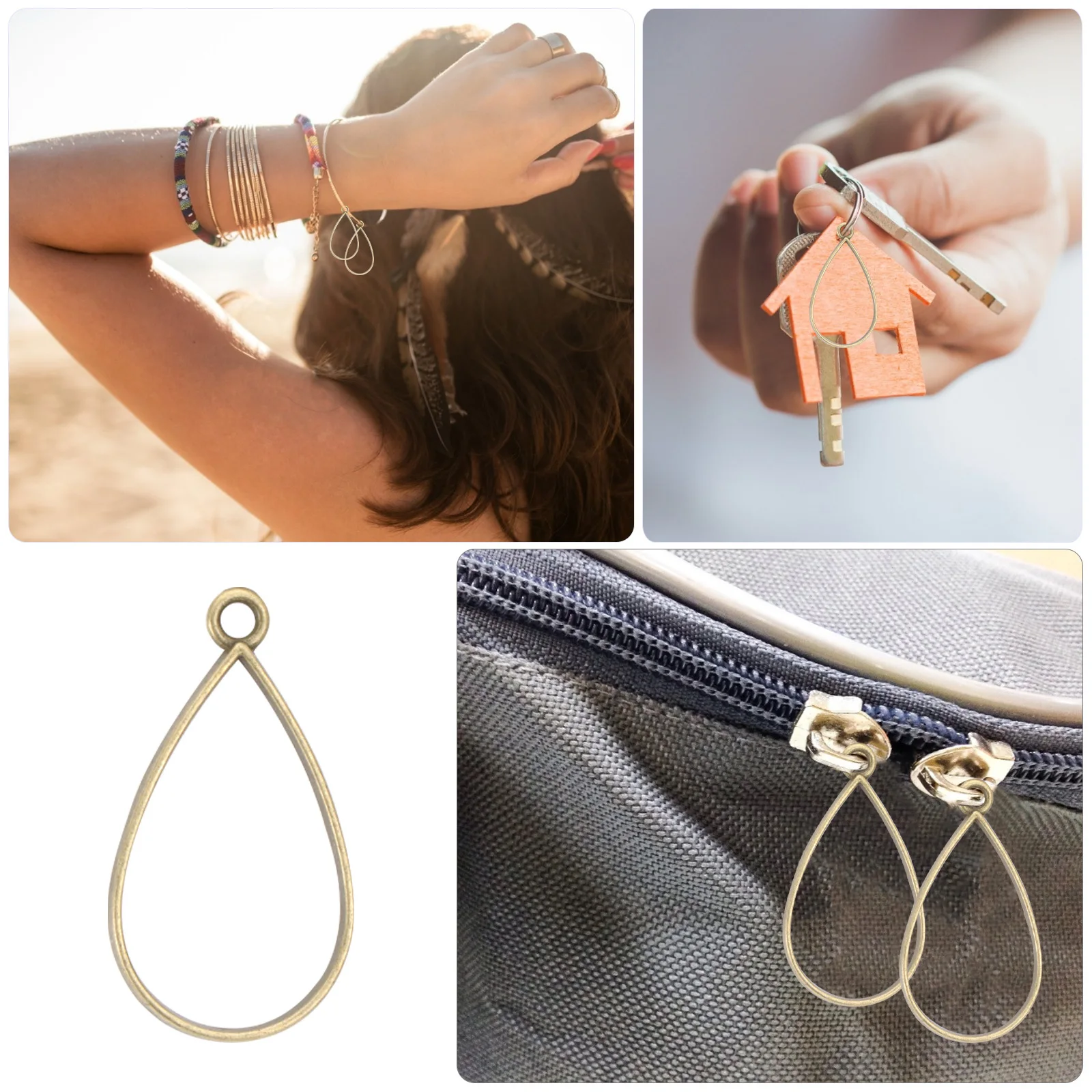 

50Pcs DIY Jewelry Pendant Frames Creative Hanging Ornament for Necklace Bracelet Earrings Handmade Craft Materials Mix Match