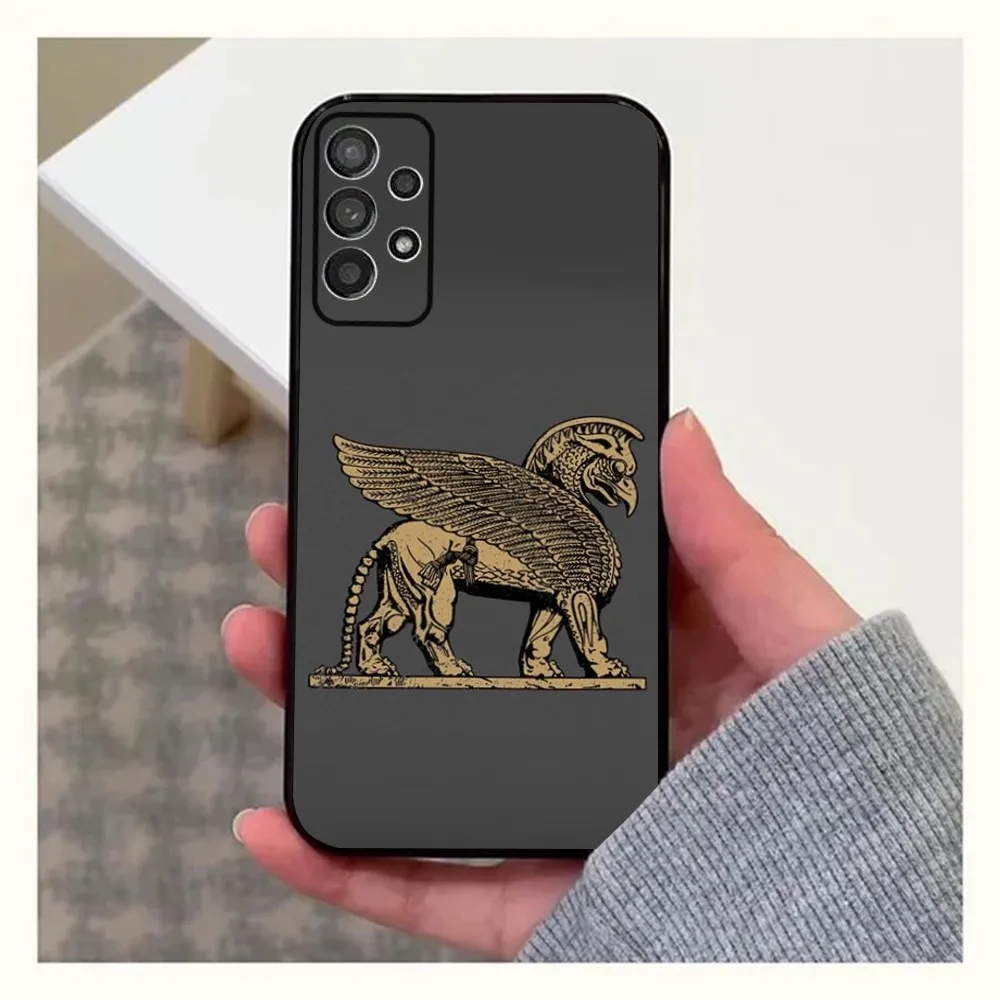 Lamassu Assyrian Mesopotamian  Phone Case For Samsung Galaxy A13,A21s,A22,A31,A32,A52,A53,A71,A80,A91 Soft Black Cover