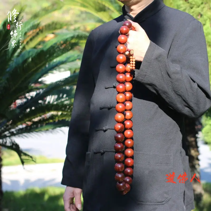 Myanmar Huanghua Pear 30mm Oversized 54 Handheld 108 Necklace Lu Zhishen Meditation Buddha Worship Bracelet