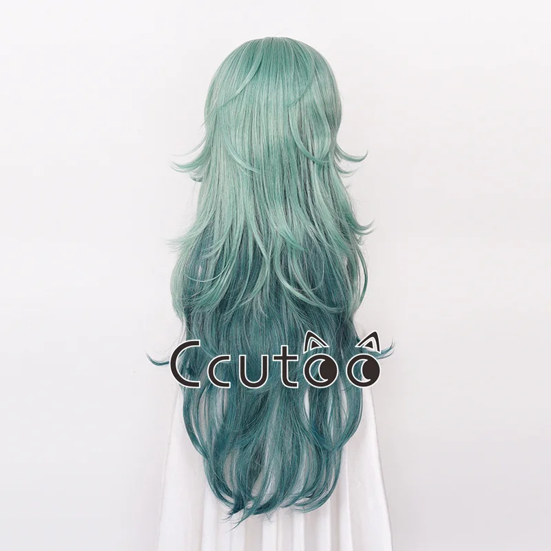 ccutoo wig Sen Takatsuki Eto 80cm Long Green Synthetic Ombre Heat Resistant Anime Cosplay Costume Wig