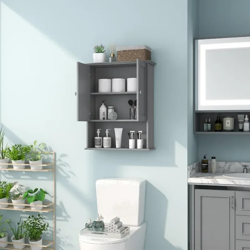 Wall Mounted Bathroom Cabinet Suitable for Bathroom Laundry Room Bedroom Kitchen Easy To Assemble